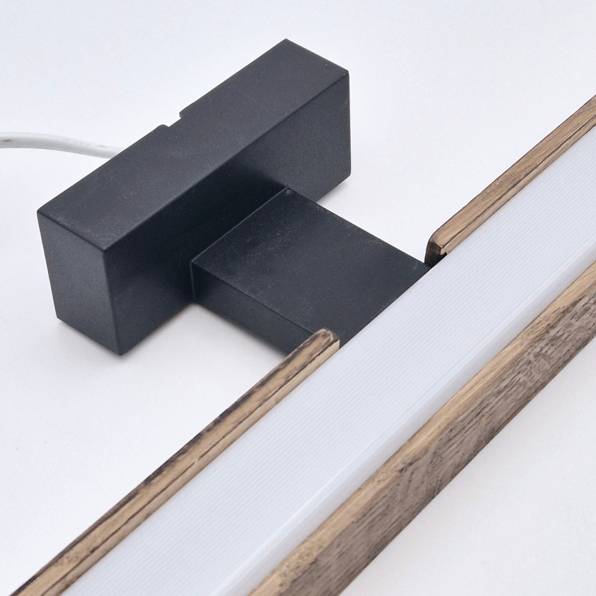 Brilagi - Iluminación LED para espejos de baño WOODY MIRROR LED/15W/230V 90 cm IP44 roble nogal/negro