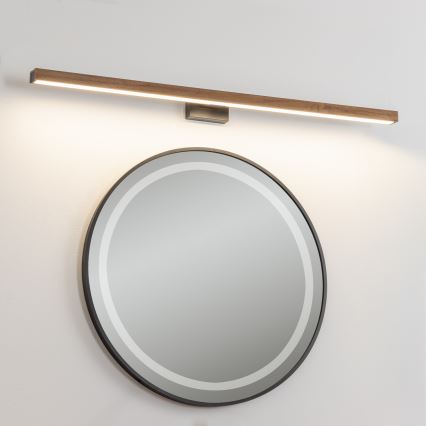 Brilagi - Iluminación LED para espejos de baño WOODY MIRROR LED/15W/230V 90 cm IP44 roble cereza/negro