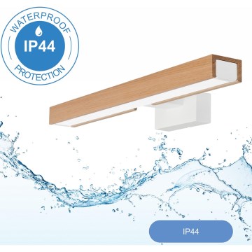 Brilagi - Iluminación LED para espejos de baño WOODY MIRROR LED/8W/230V 40 cm IP44 roble/blanco