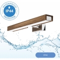 Brilagi - Iluminación LED para espejos de baño WOODY MIRROR LED/8W/230V 40 cm IP44 roble nogal/cromo brillante