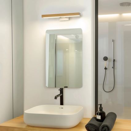 Brilagi - Iluminación LED para espejos de baño WOODY MIRROR LED/8W/230V 40 cm IP44 roble/blanco