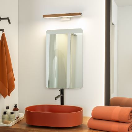 Brilagi - Iluminación LED para espejos de baño WOODY MIRROR LED/8W/230V 40 cm IP44 roble cereza/blanco