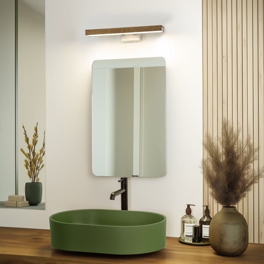 Brilagi - Iluminación LED para espejos de baño WOODY MIRROR LED/8W/230V 40 cm IP44 roble nogal/blanco