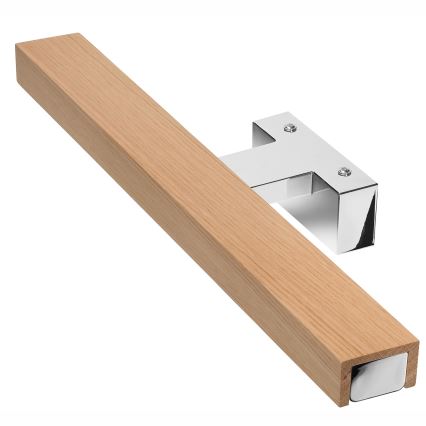 Brilagi - Iluminación LED para espejos de baño WOODY MIRROR LED/8W/230V 40 cm IP44 roble/cromo brillante