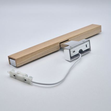 Brilagi - Iluminación LED para espejos de baño WOODY MIRROR LED/8W/230V 40 cm IP44 roble/cromo brillante