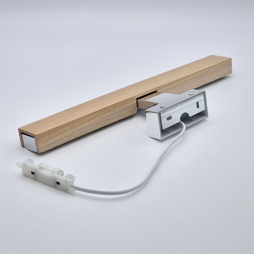 Brilagi - Iluminación LED para espejos de baño WOODY MIRROR LED/8W/230V 40 cm IP44 roble/cromo brillante