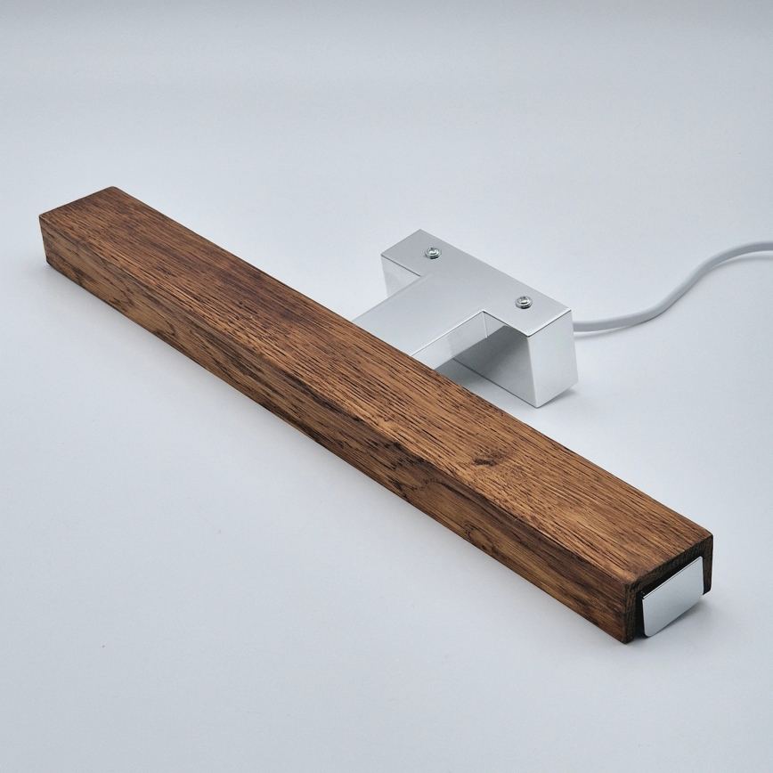 Brilagi - Iluminación LED para espejos de baño WOODY MIRROR LED/8W/230V 40 cm IP44 roble cereza/cromo brillante