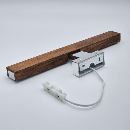 Brilagi - Iluminación LED para espejos de baño WOODY MIRROR LED/8W/230V 40 cm IP44 roble cereza/cromo brillante