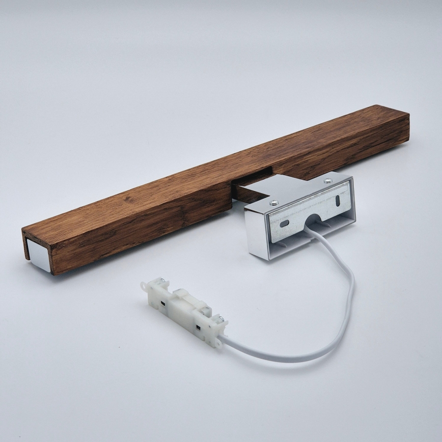 Brilagi - Iluminación LED para espejos de baño WOODY MIRROR LED/8W/230V 40 cm IP44 roble cereza/cromo brillante
