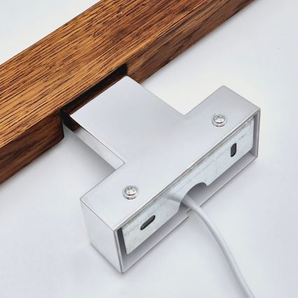 Brilagi - Iluminación LED para espejos de baño WOODY MIRROR LED/8W/230V 40 cm IP44 roble cereza/cromo brillante