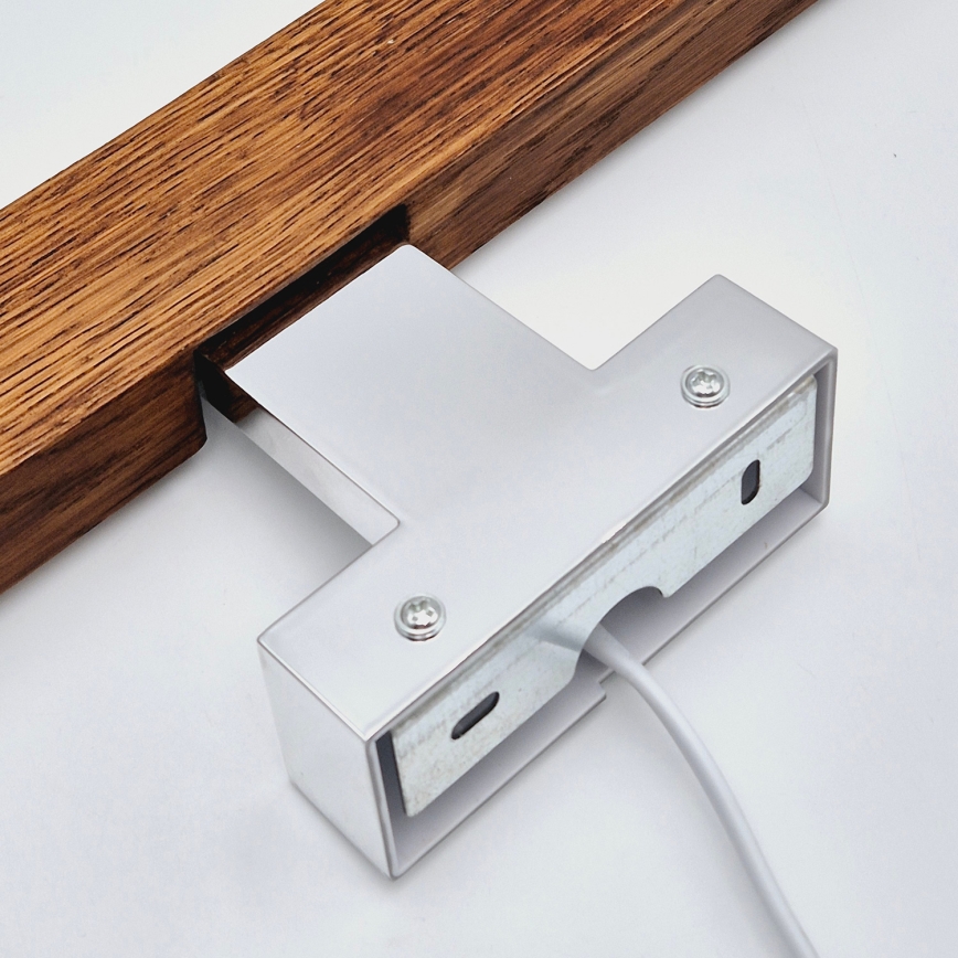 Brilagi - Iluminación LED para espejos de baño WOODY MIRROR LED/8W/230V 40 cm IP44 roble cereza/cromo brillante