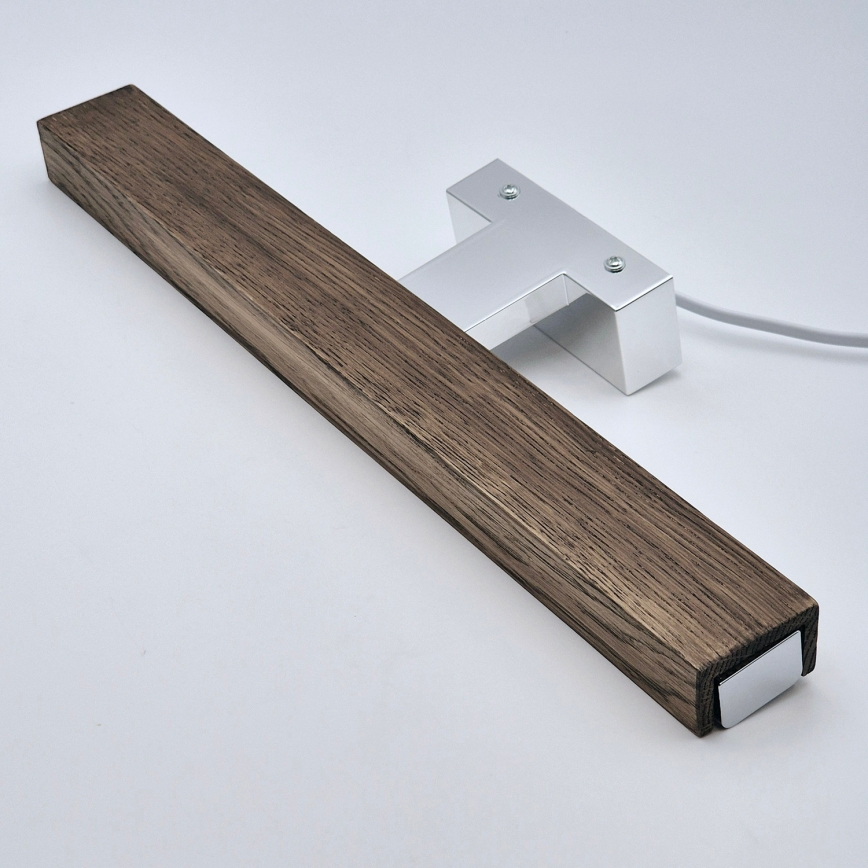 Brilagi - Iluminación LED para espejos de baño WOODY MIRROR LED/8W/230V 40 cm IP44 roble nogal/cromo brillante