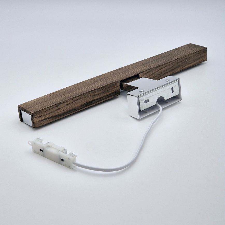 Brilagi - Iluminación LED para espejos de baño WOODY MIRROR LED/8W/230V 40 cm IP44 roble nogal/cromo brillante
