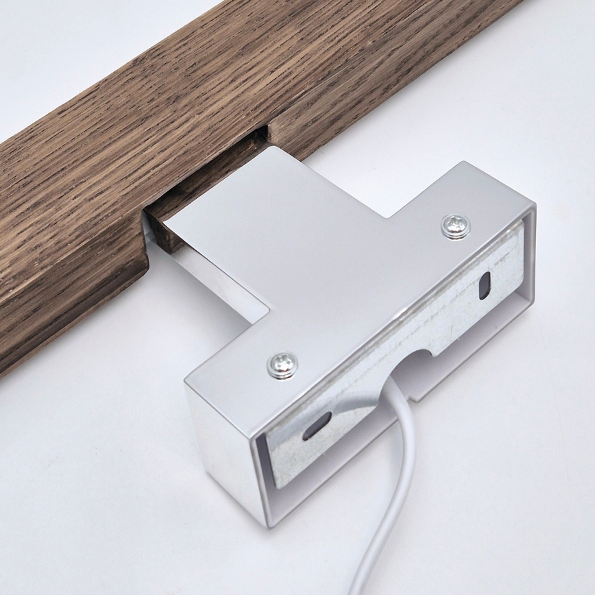 Brilagi - Iluminación LED para espejos de baño WOODY MIRROR LED/8W/230V 40 cm IP44 roble nogal/cromo brillante