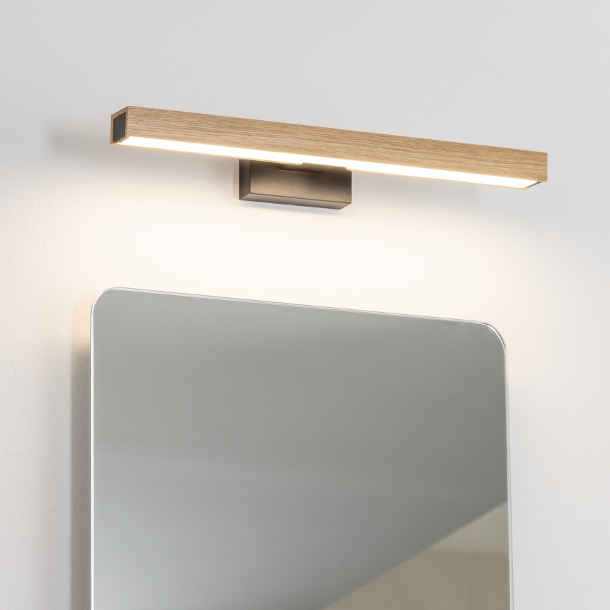 Brilagi - Iluminación LED para espejos de baño WOODY MIRROR LED/8W/230V 40 cm IP44 roble/negro