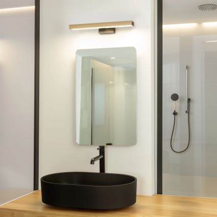 Brilagi - Iluminación LED para espejos de baño WOODY MIRROR LED/8W/230V 40 cm IP44 roble/negro