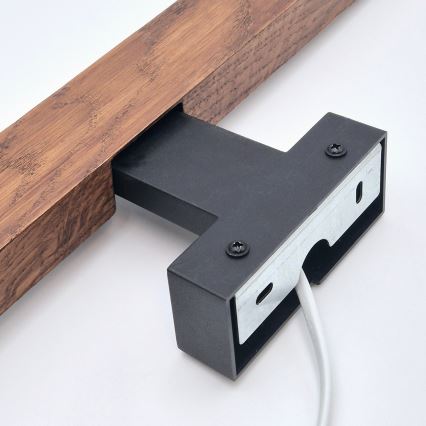 Brilagi - Iluminación LED para espejos de baño WOODY MIRROR LED/8W/230V 40 cm IP44 roble cereza/negro