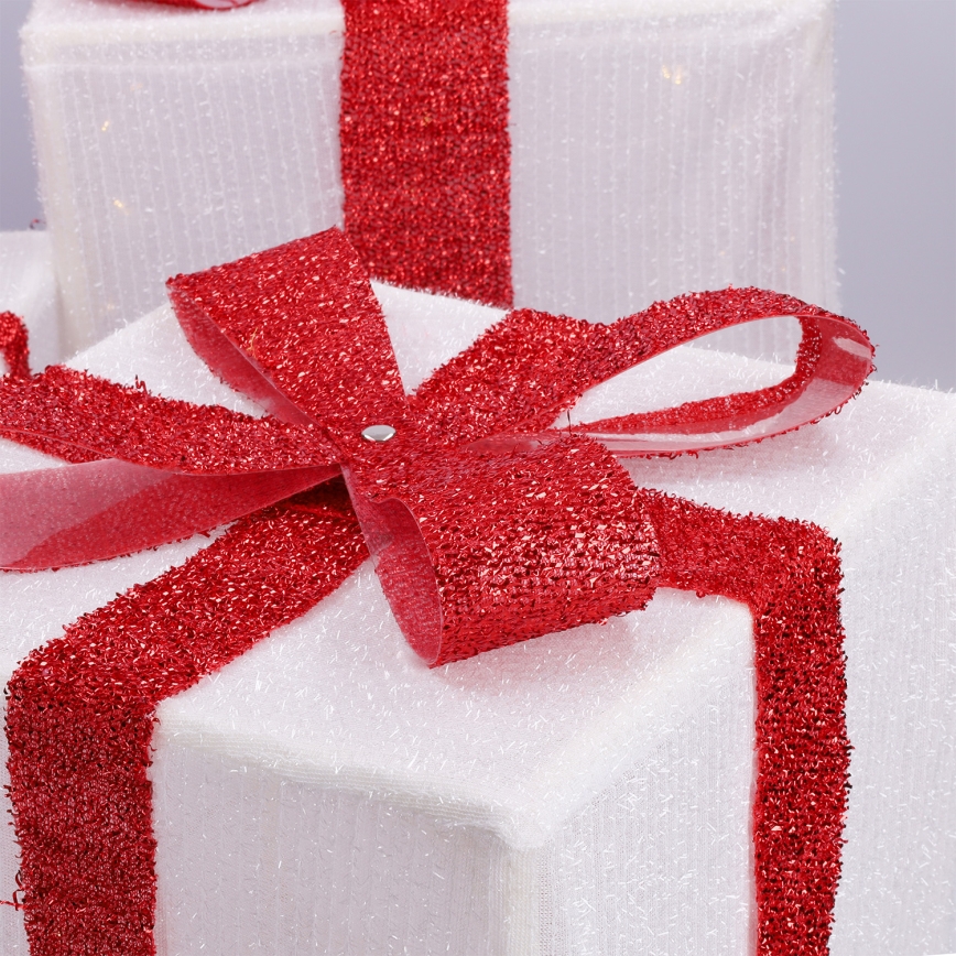 Brilagi - Juego de 3 luces LED para exterior, decoración navideña LED/2,6W/3xAA IP44 regalos