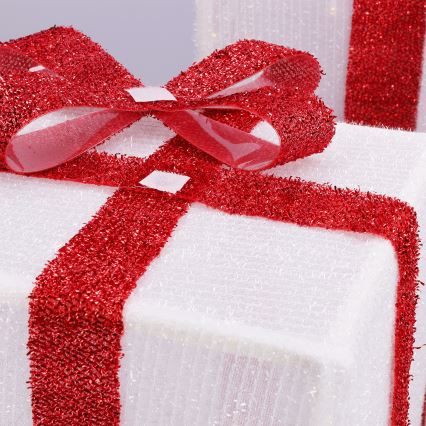 Brilagi - Juego de 3 luces LED para exterior, decoración navideña LED/2,6W/3xAA IP44 regalos