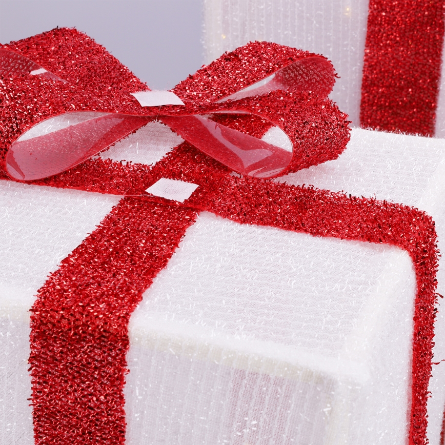 Brilagi - Juego de 3 luces LED para exterior, decoración navideña LED/2,6W/3xAA IP44 regalos