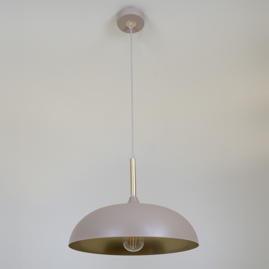 Brilagi - Lámpara colgante ABRAHAM 1xE27/60W/230V diá. 35 cm beige
