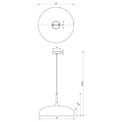 Brilagi - Lámpara colgante ABRAHAM 1xE27/60W/230V diá. 45 cm azul