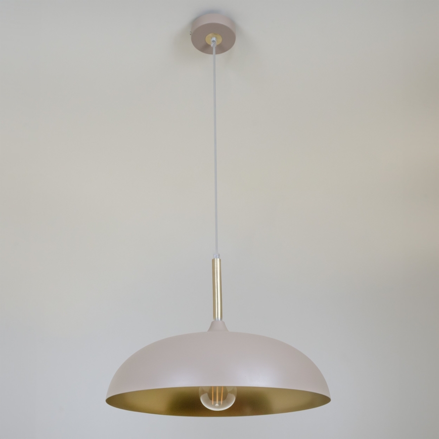 Brilagi - Lámpara colgante ABRAHAM 1xE27/60W/230V diá. 45 cm beige