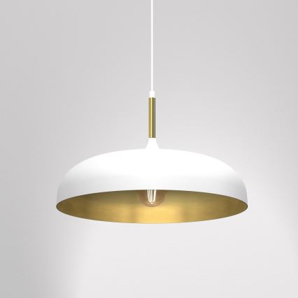 Brilagi - Lámpara colgante ABRAHAM 1xE27/60W/230V diá. 45 cm blanco