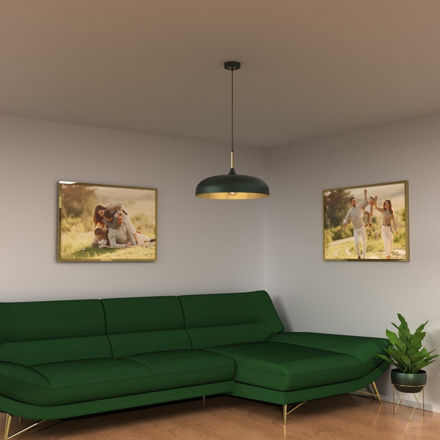 Brilagi - Lámpara colgante ABRAHAM 1xE27/60W/230V diá. 45 cm verde