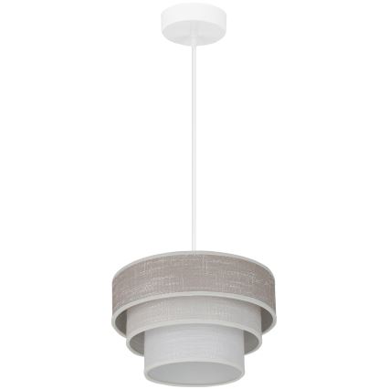 Brilagi - Lámpara colgante ALASKA LUNETA 1xE27/15W/230V diá. 25 cm gris/color crema