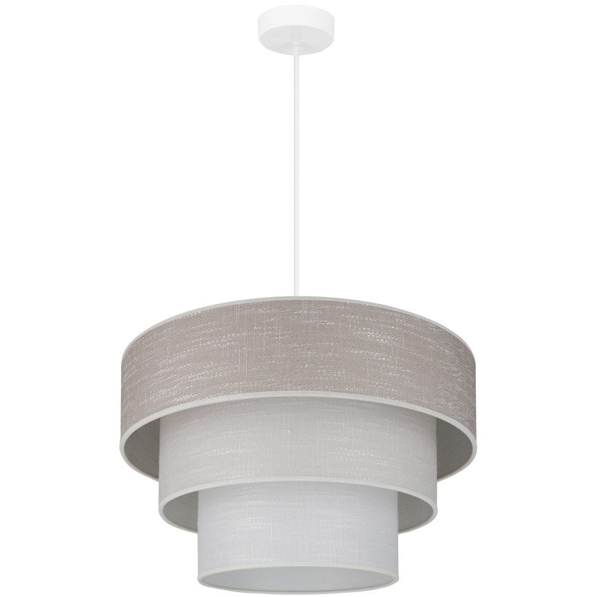 Brilagi - Lámpara colgante ALASKA LUNETA 1xE27/15W/230V diá. 45 cm gris/color crema