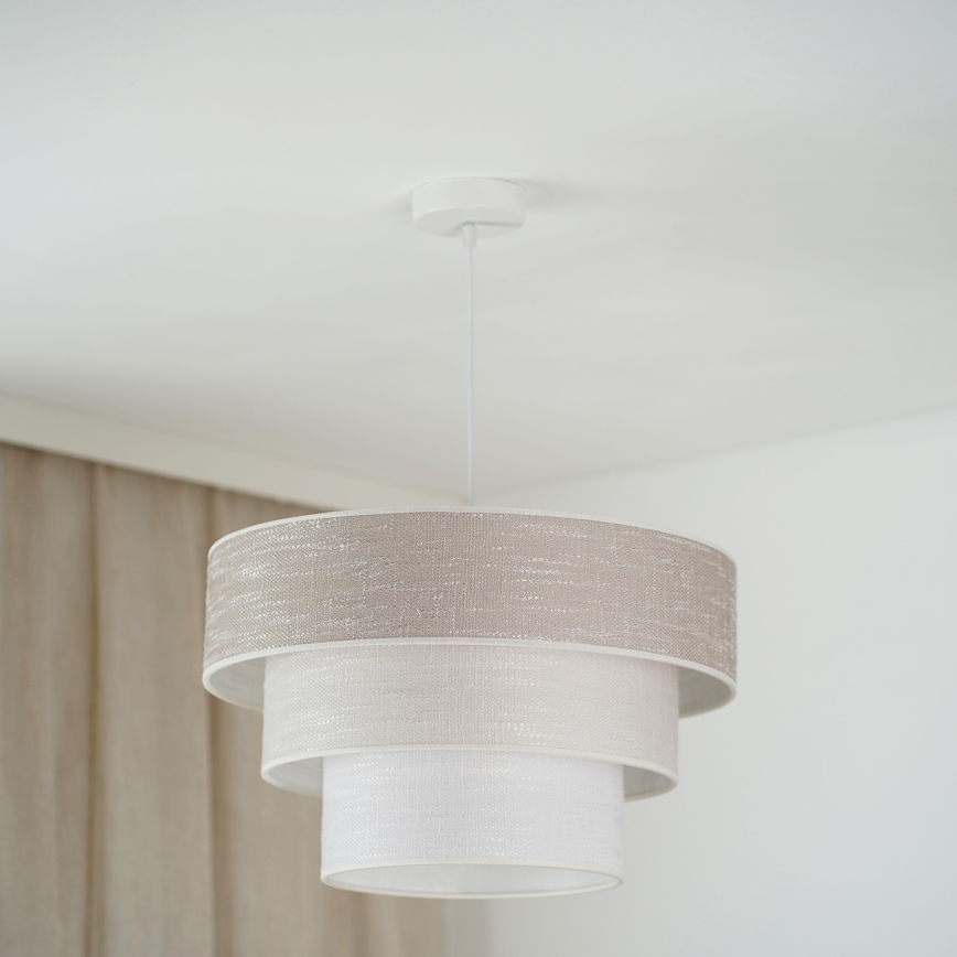 Brilagi - Lámpara colgante ALASKA LUNETA 1xE27/15W/230V diá. 45 cm gris/color crema