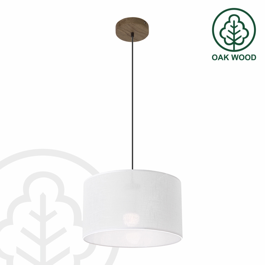 Brilagi - Lámpara colgante ANTHONY 1xE27/60W/230V roble/blanco