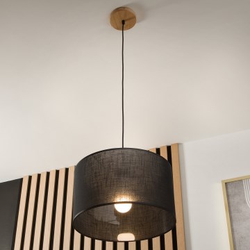 Brilagi - Lámpara colgante ANTHONY 1xE27/60W/230V roble/negro