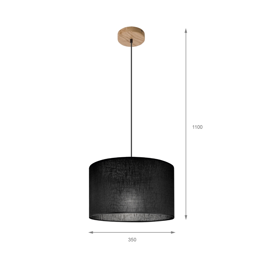 Brilagi - Lámpara colgante ANTHONY 1xE27/60W/230V roble/negro