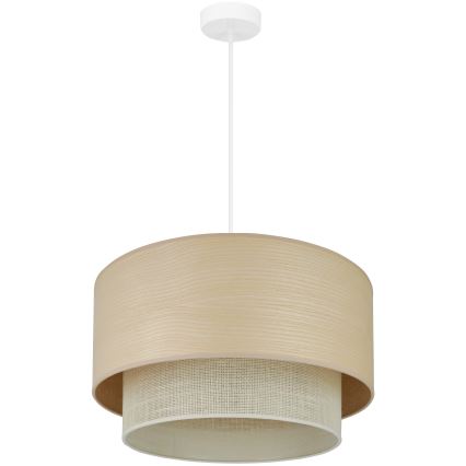 Brilagi - Lámpara colgante ARIZONA BOHO 1xE27/15W/230V diá. 45 cm beige/blanco