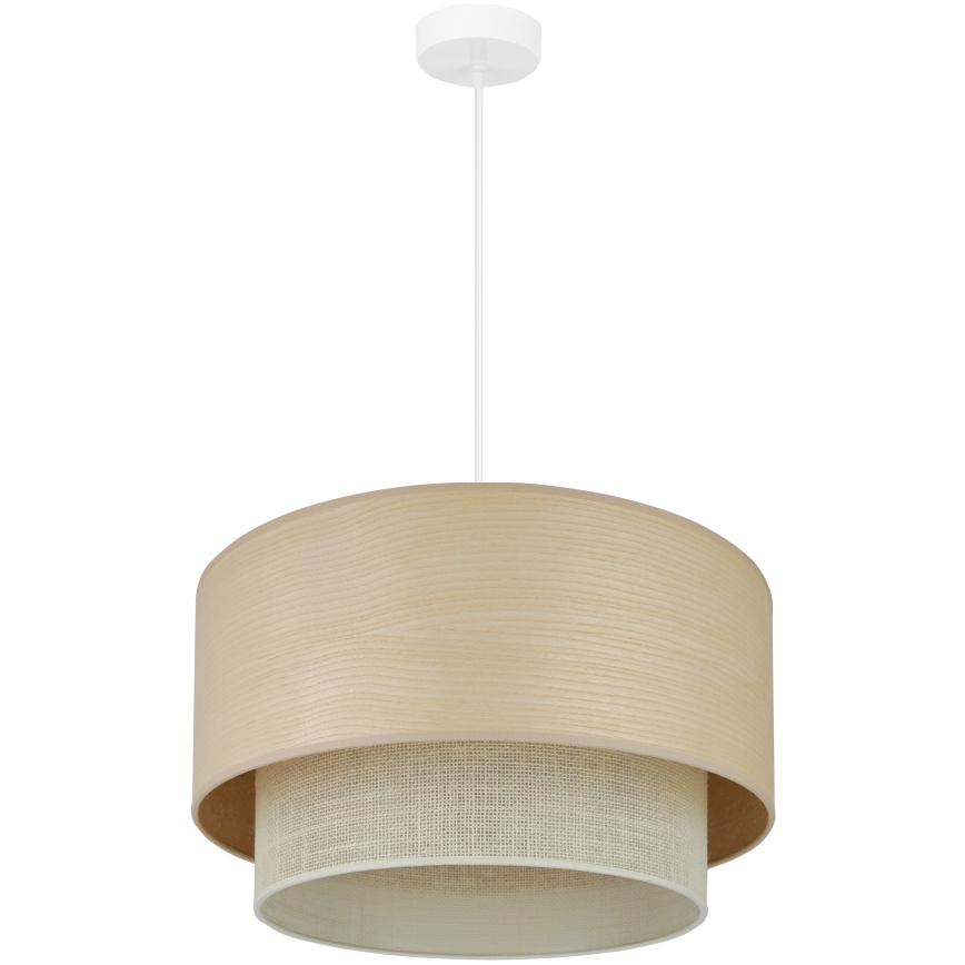 Brilagi - Lámpara colgante ARIZONA BOHO 1xE27/15W/230V diá. 45 cm beige/blanco