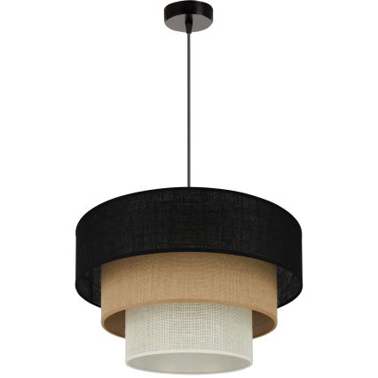Brilagi - Lámpara colgante ASPEN LUNETA 1xE27/15W/230V diá. 45 cm negro/beige/color crema