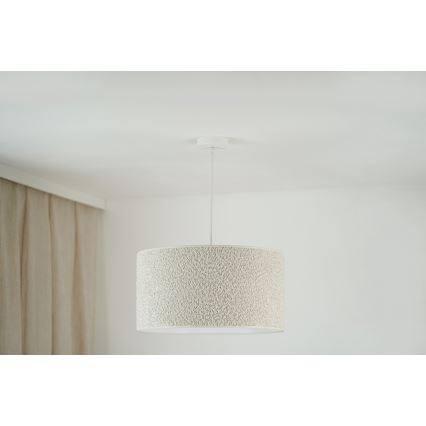 Brilagi - Lámpara colgante BOUCLE ROLLER 1xE27/15W/230V diá. 45 cm color crema