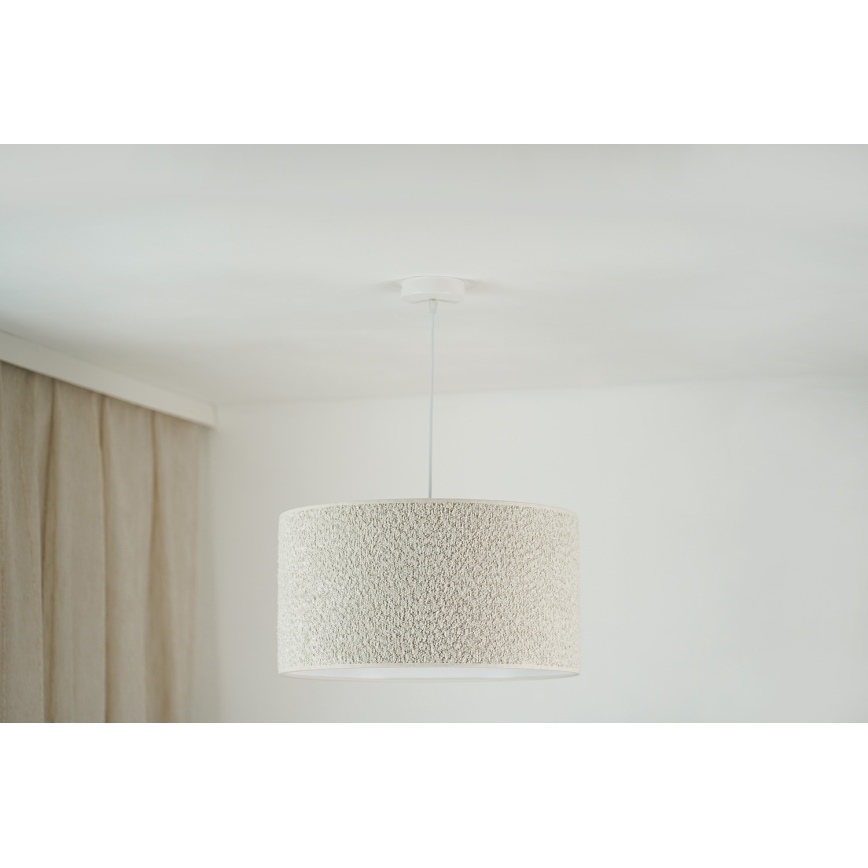 Brilagi - Lámpara colgante BOUCLE ROLLER 1xE27/15W/230V diá. 45 cm color crema