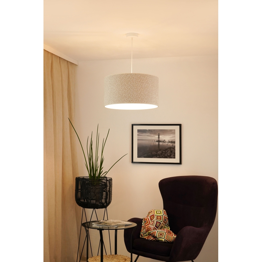 Brilagi - Lámpara colgante BOUCLE ROLLER 1xE27/15W/230V diá. 45 cm color crema