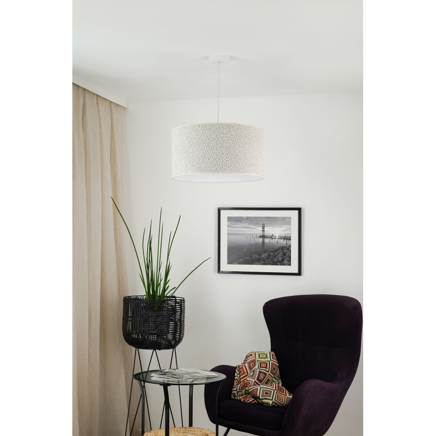 Brilagi - Lámpara colgante BOUCLE ROLLER 1xE27/15W/230V diá. 45 cm color crema