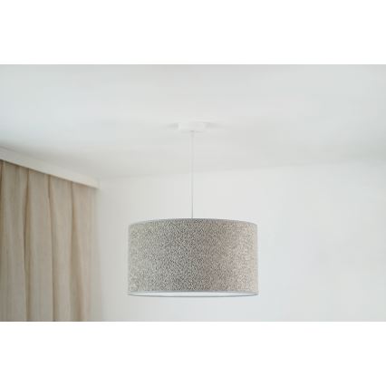 Brilagi - Lámpara colgante BOUCLE ROLLER 1xE27/15W/230V diá. 45 cm gris