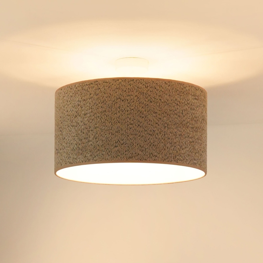 Brilagi - Lámpara colgante BOUCLE ROLLER 1xE27/15W/230V diá. 45 cm marrón