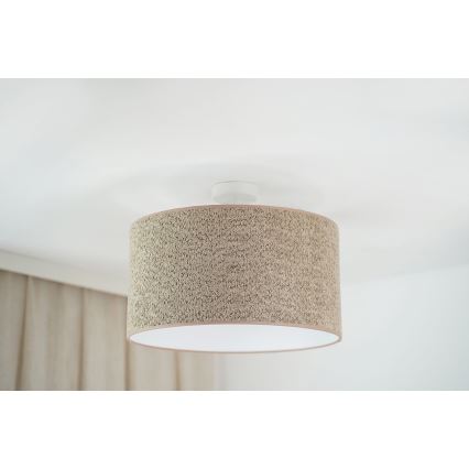 Brilagi - Lámpara colgante BOUCLE ROLLER 1xE27/15W/230V diá. 45 cm marrón