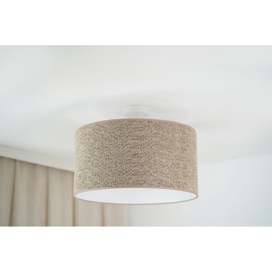 Brilagi - Lámpara colgante BOUCLE ROLLER 1xE27/15W/230V diá. 45 cm marrón