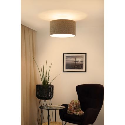 Brilagi - Lámpara colgante BOUCLE ROLLER 1xE27/15W/230V diá. 45 cm marrón