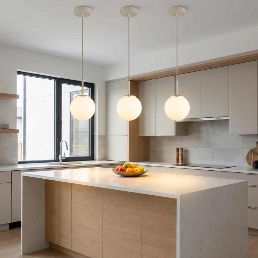 Brilagi - Lámpara colgante con cable 1xE27/60W/230V beige/dorado