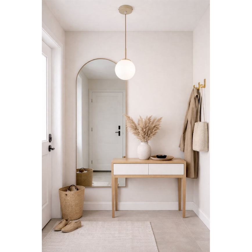 Brilagi - Lámpara colgante con cable 1xE27/60W/230V beige/dorado