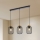 Brilagi - Lámpara colgante con cable BASKLITE 3xE27/15W/230V madera de caucho/negro